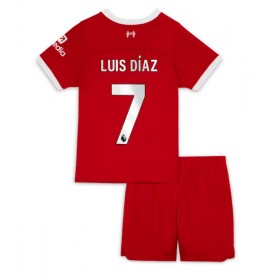 Liverpool Luis Diaz #7 Hemmakläder Barn 2023-24 Kortärmad (+ Korta byxor)